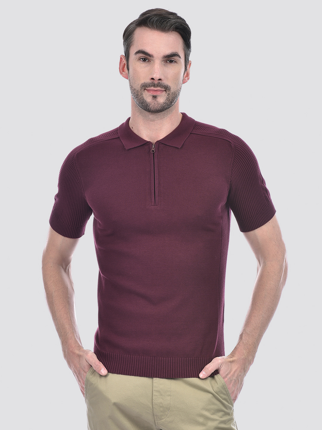 Numero Uno Men Solid Maroon T-Shirt